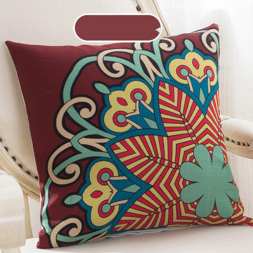 Handcrafted Bohemian Pillow Set – Colorful Mandala Designs