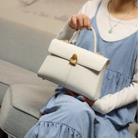 AriaLuxe Retro Luxe Commuter Square Bag - Women's Light Luxury Handbag