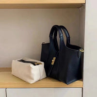 AriaLuxe Parisian Bucket Crossbody - European Retro Spacious Tote
