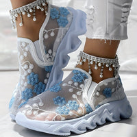 Lumière Sequin Mesh Slip-On Sneakers