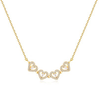AriaLuxe Trefle Clover Heart Necklace