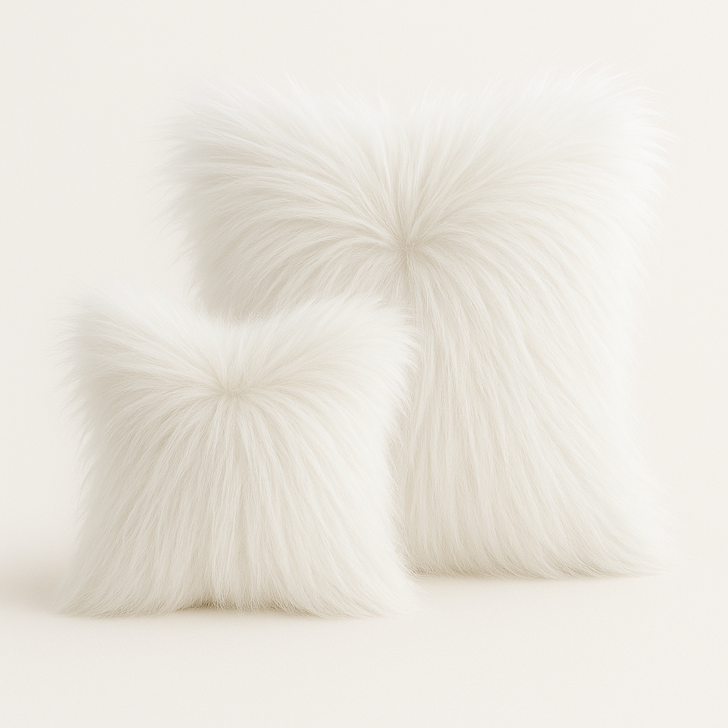 Blush Luxe Faux Fur Pillow Set (2 Pieces)