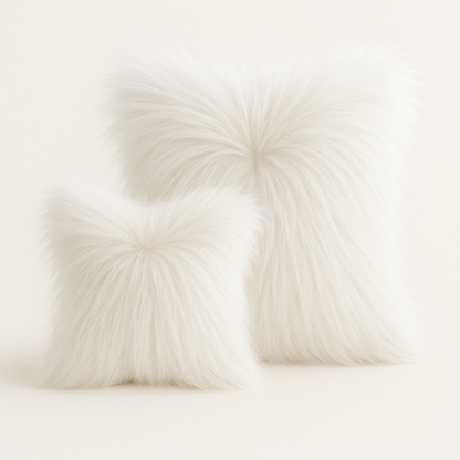 Blush Luxe Faux Fur Pillow Set (2 Pieces)
