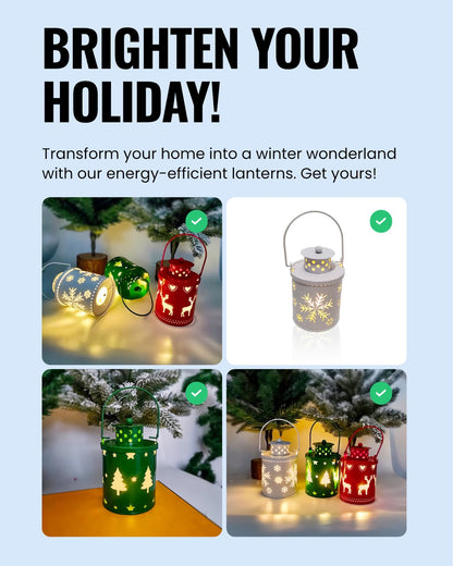 Christmas Glow Lanterns – Cozy LED Candle Lights for Winter Nights