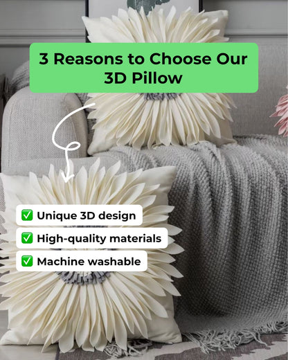 3D Flower Tufted Pillow