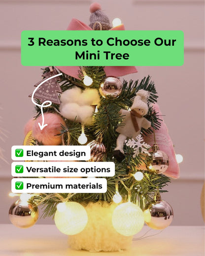 Aria Luxe Mini Christmas Tree – Elegant Holiday Table Décor