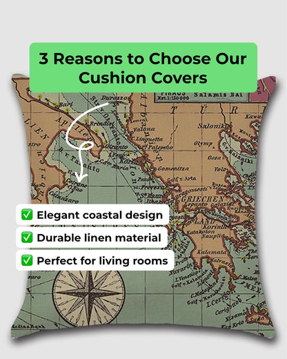Sailor’s Haven Cushion Covers – Aria Luxe Coastal Decor