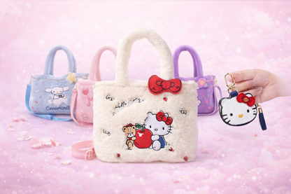 Plush Bag + Matching Purse Pendant Set 🎀