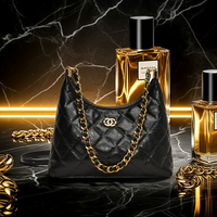 AriaLuxe Petite Armpit Bag - Quilted Chain Crossbody in Classic Colors