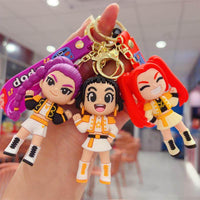 Anime Character Keychain with Gold Buckle