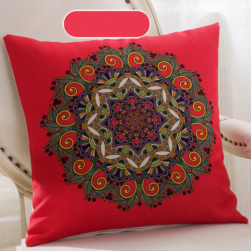 Handcrafted Bohemian Pillow Set – Colorful Mandala Designs