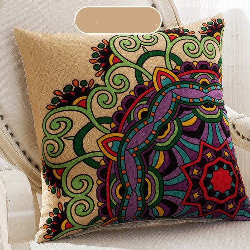 Handcrafted Bohemian Pillow Set – Colorful Mandala Designs