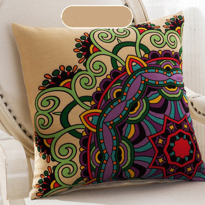 Handcrafted Bohemian Pillow Set – Colorful Mandala Designs