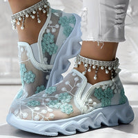 Lumière Sequin Mesh Slip-On Sneakers