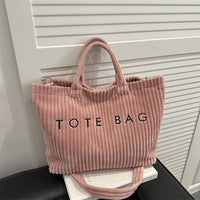 Corduroy Tote & Crossbody Bag