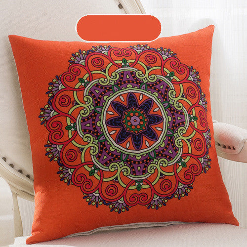 Handcrafted Bohemian Pillow Set – Colorful Mandala Designs