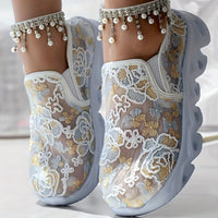 Lumière Sequin Mesh Slip-On Sneakers