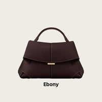 Polene Smile Pleated Genuine Leather Crossbody Bag