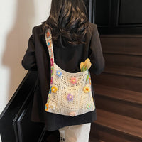 Casual Hollow-Out Woven Beach Bag