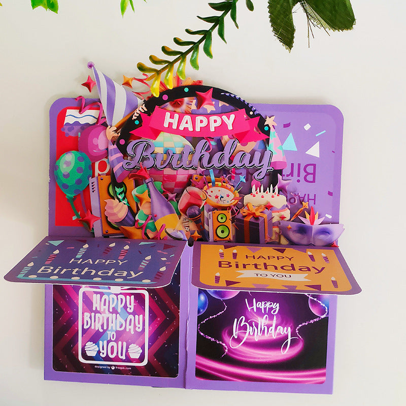 Pop-Up Birthday Gift Box Card