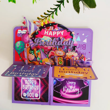 Pop-Up Birthday Gift Box Card