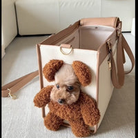 Plush Bear Pet Carrier Bag with Head Opening