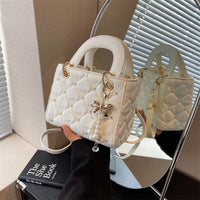 Mini Quilted Faux Leather Tote Bag