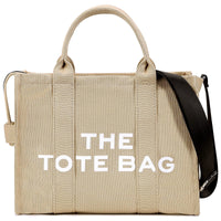 Alphabet Pattern Tote Bag – Canvas or PU Leather