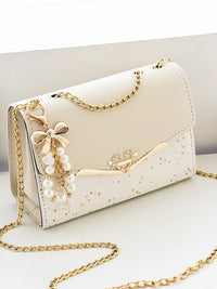 AriaLuxe Chaine Elegance Crossbody - Light Luxury Chain Square Bag