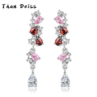 Sterling Silver Zircon Necklace and Earring Set