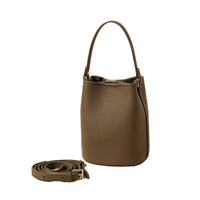 Genuine Cowhide Leather Urban Bucket Bag