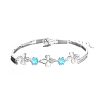 Aria Clover Sterling Silver & Zircon Bracelet