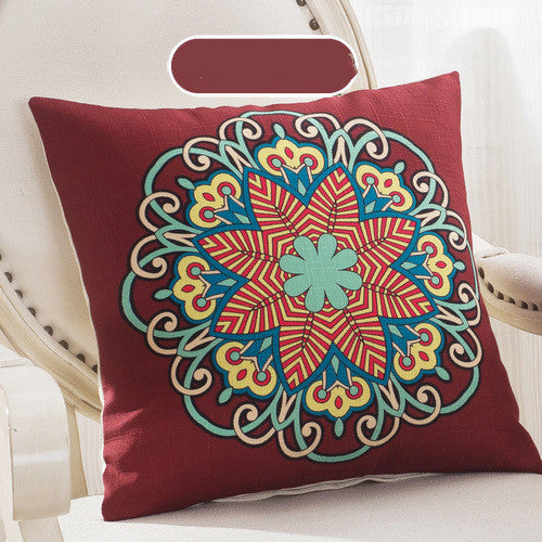 Handcrafted Bohemian Pillow Set – Colorful Mandala Designs