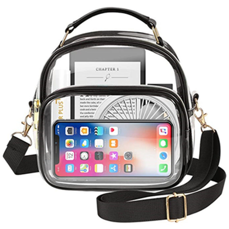 Transparence Clear PVC Oval Crossbody Bag