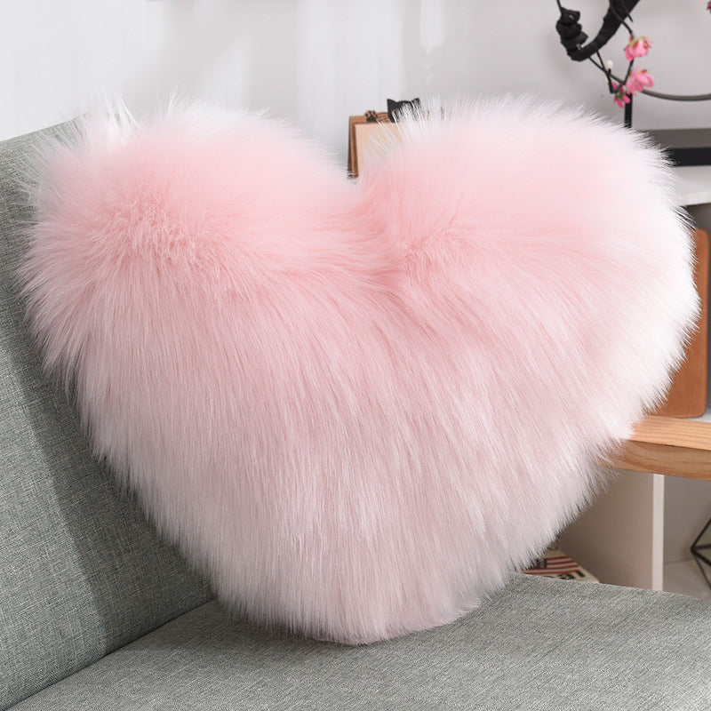 Plush Heart-Shaped Throw Pillow – Soft, Fluffy & Gift-Ready