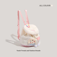 Plush Pom-Pom Backpack