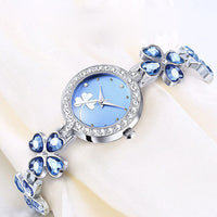 Four Leaf Clover Diamond Women Bracelet Watch