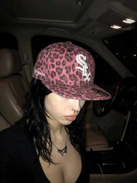 Wild Spot Leopard Print Embroidered Baseball Cap