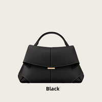 Polene Smile Pleated Genuine Leather Crossbody Bag