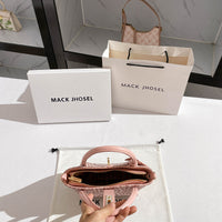 Pink Leopard Print Bucket Handbag