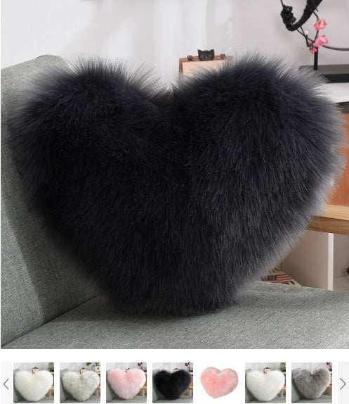 Plush Heart-Shaped Throw Pillow – Soft, Fluffy & Gift-Ready
