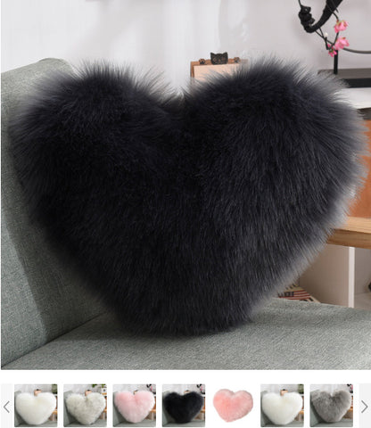 Plush Heart-Shaped Throw Pillow – Soft, Fluffy & Gift-Ready
