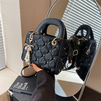 Mini Quilted Faux Leather Tote Bag