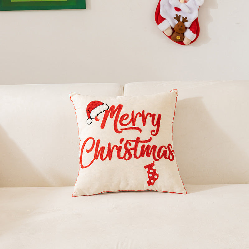 Aria Luxe Holiday Pillow Covers – Festive Embroidered Collection