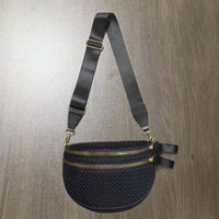 Checkerboard Pattern Crossbody Shell Bag