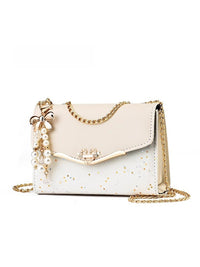 AriaLuxe Chaine Elegance Crossbody - Light Luxury Chain Square Bag