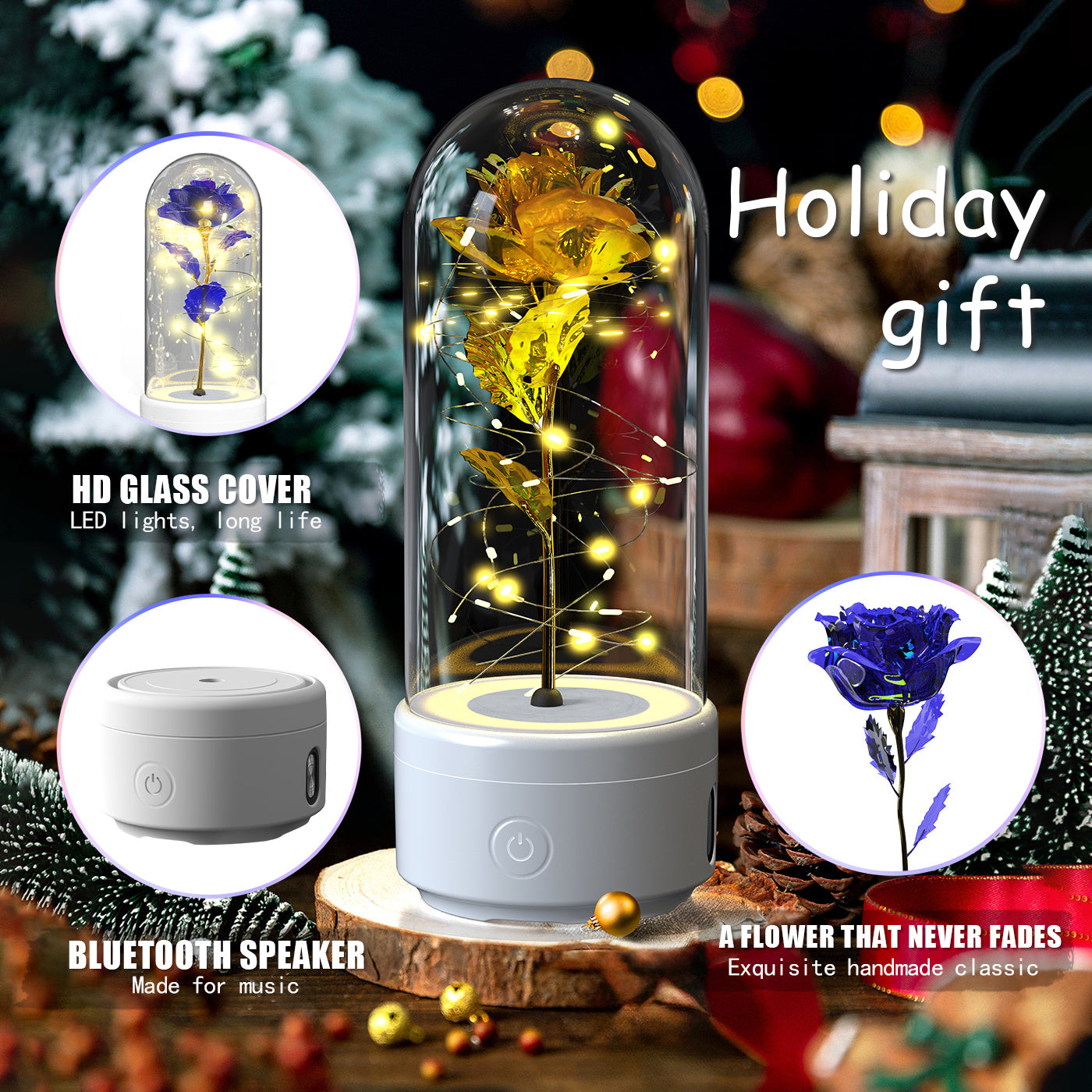 Rose Light Bluetooth Speaker