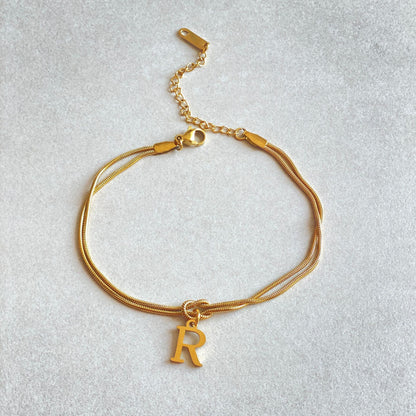 Initial Love Knot Bracelet