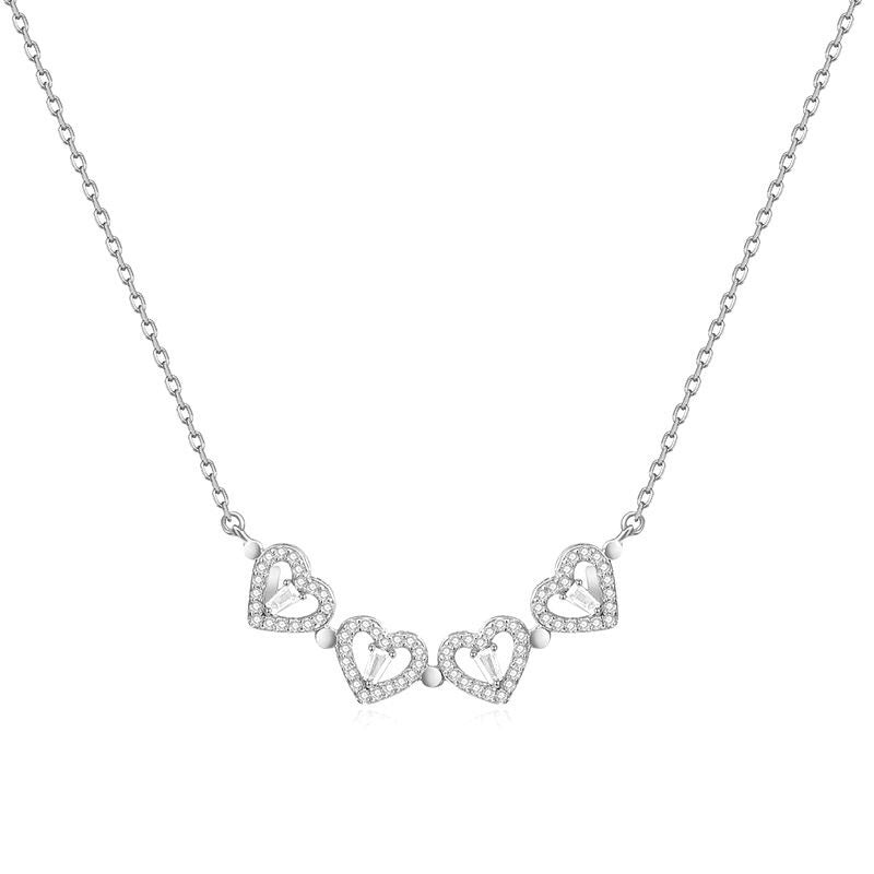 AriaLuxe Trefle Clover Heart Necklace
