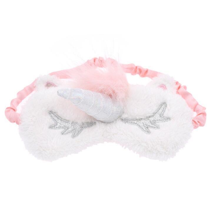 ✨ Plush Unicorn Sleep Mask – 3D Soft Eye Cover
